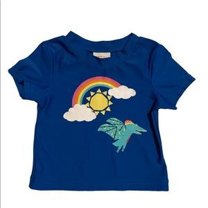 Hanna Andersson dinosaur rainbow rash guard too